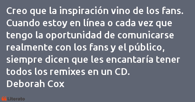 Frases de Deborah Cox