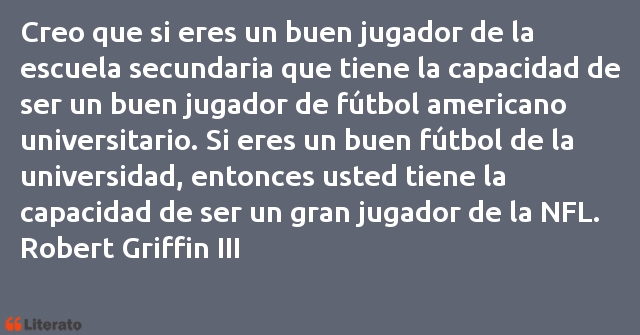 Frases de Robert Griffin III