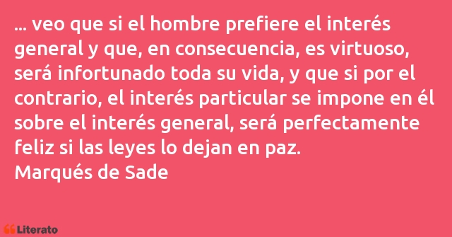 Frases de Marqués de Sade