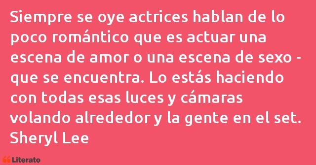 Frases de Sheryl Lee