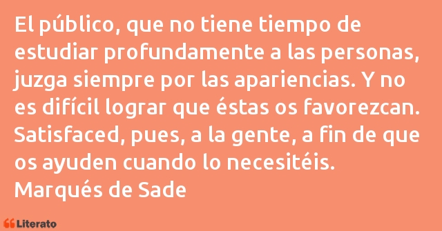 Frases de Marqués de Sade