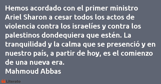 Frases de Mahmoud Abbas