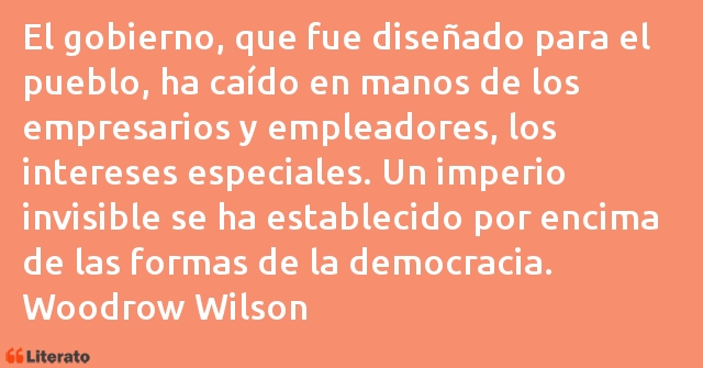 Frases de Woodrow Wilson