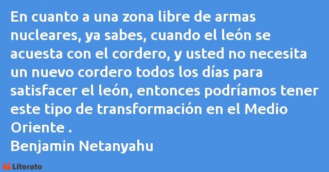 Frases de Benjamin Netanyahu