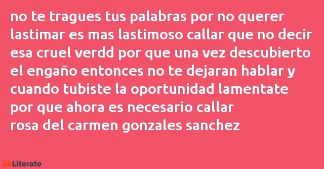 Frases de rosa del carmen gonzales sanchez