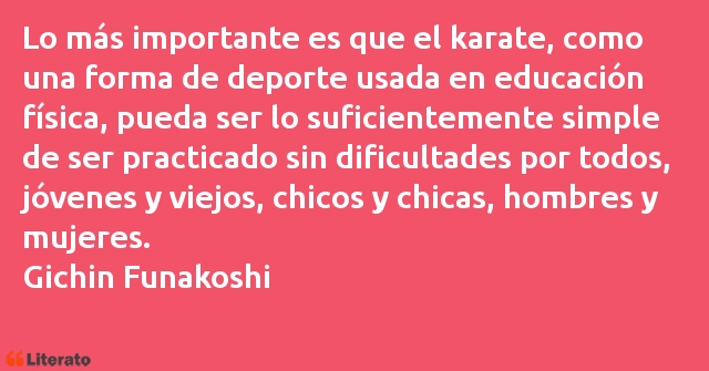 Frases de Gichin Funakoshi