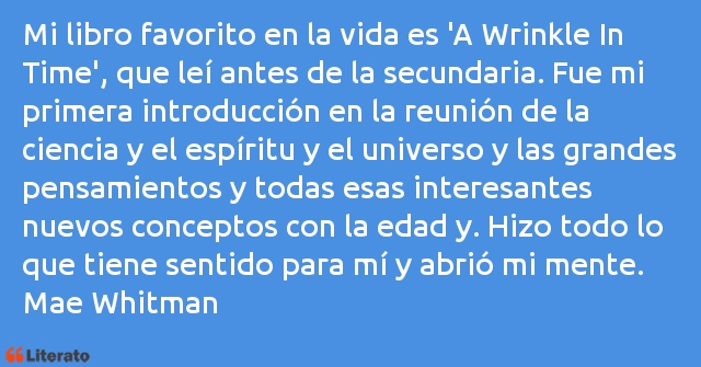 Frases de Mae Whitman