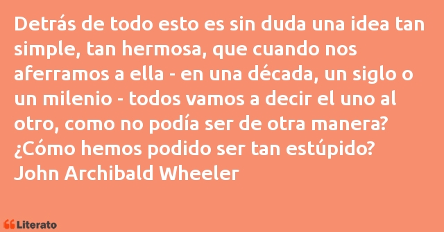 Frases de John Archibald Wheeler