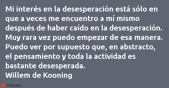 Frases de Willem de Kooning
