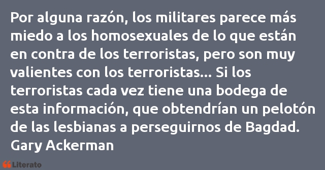 Frases de Gary Ackerman