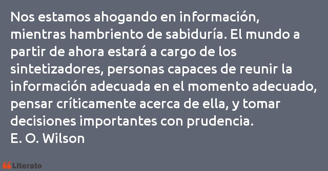 Frases de E. O. Wilson