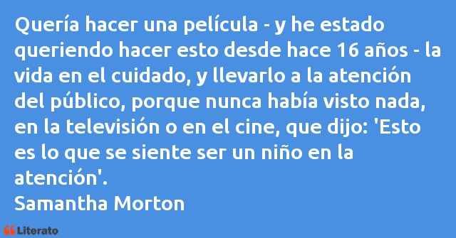 Frases de Samantha Morton