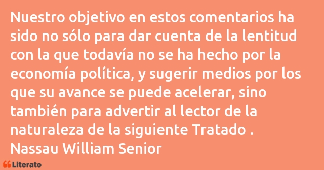 Frases de Nassau William Senior