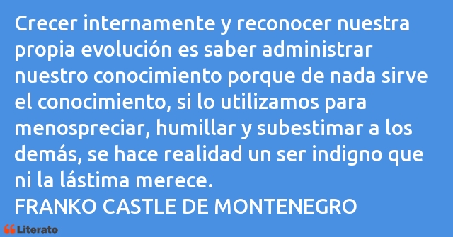 Frases de FRANKO CASTLE DE MONTENEGRO