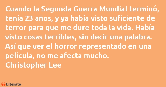 Frases de Christopher Lee