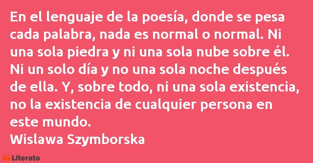 Frases de Wislawa Szymborska