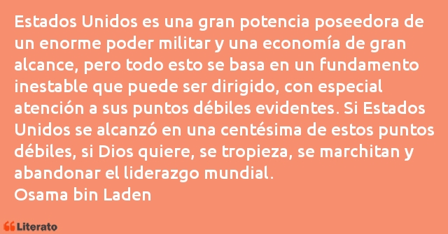 Frases de Osama bin Laden