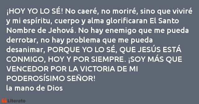 Frases de la mano de Dios