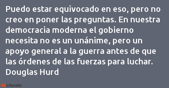 Frases de Douglas Hurd