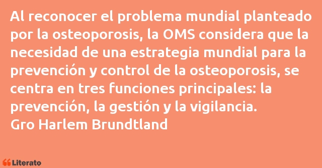 Frases de Gro Harlem Brundtland