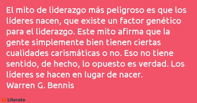 Frases de Warren G. Bennis