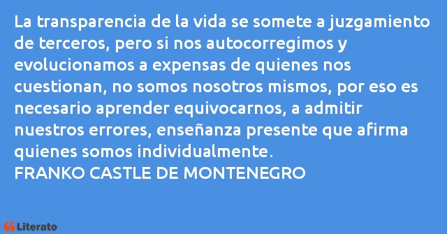 Frases de FRANKO CASTLE DE MONTENEGRO