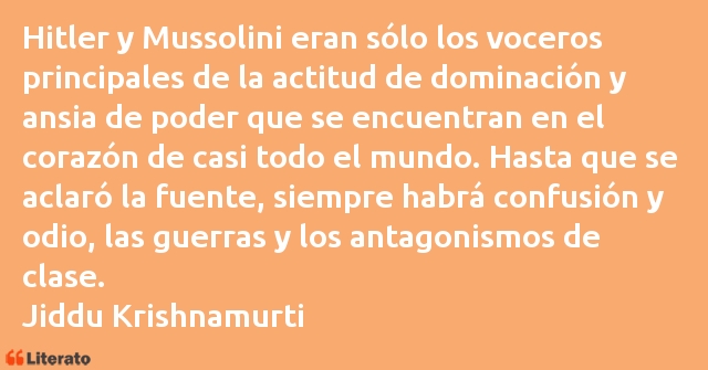 Frases de Jiddu Krishnamurti