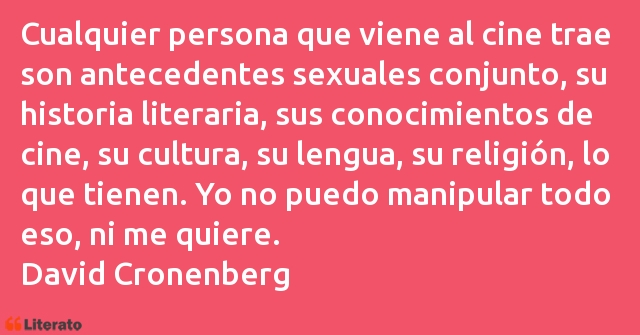 Frases de David Cronenberg