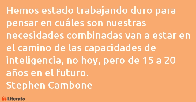 Frases de Stephen Cambone