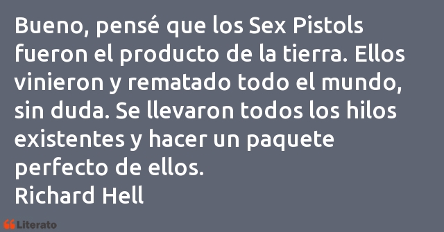 Frases de Richard Hell