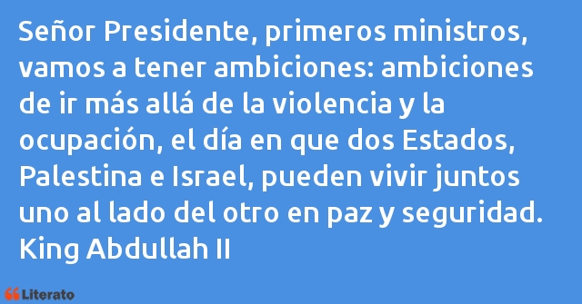 Frases de King Abdullah II