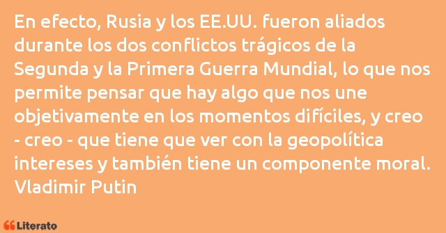 Frases de Vladimir Putin