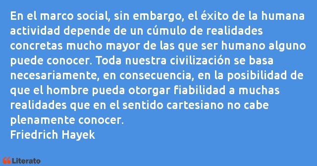 Frases de Friedrich Hayek