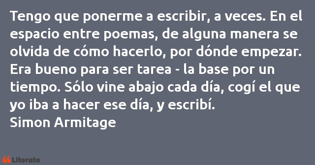 Frases de Simon Armitage