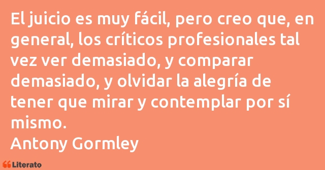 Frases de Antony Gormley