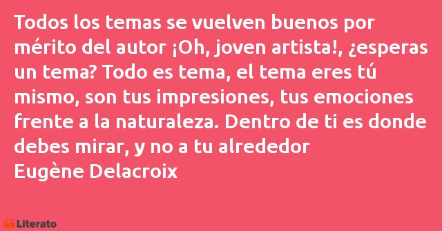 Frases de Eugène Delacroix