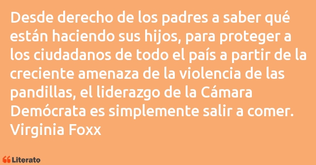 Frases de Virginia Foxx