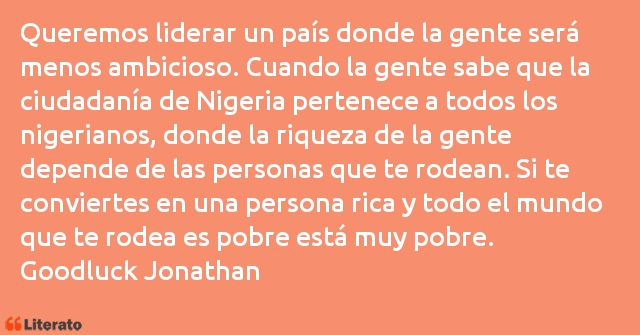 Frases de Goodluck Jonathan