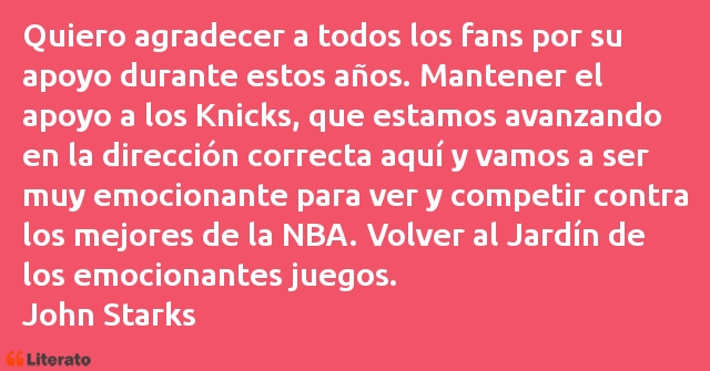 Frases de John Starks