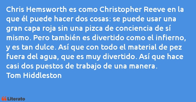 Frases de Tom Hiddleston