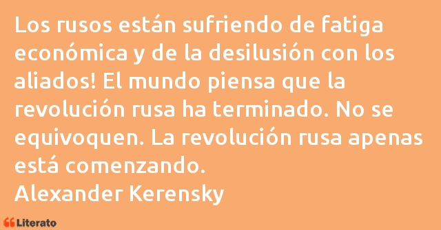 Frases de Alexander Kerensky