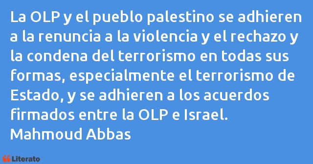 Frases de Mahmoud Abbas