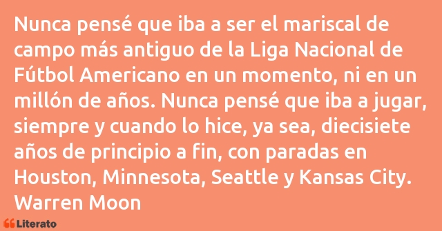 Frases de Warren Moon