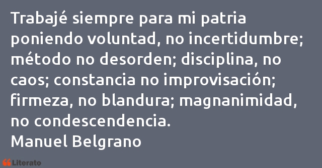 Frases de Manuel Belgrano