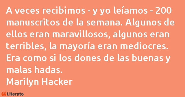 Frases de Marilyn Hacker