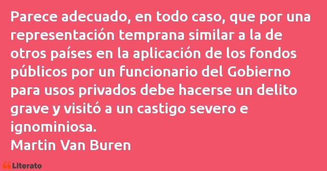 Frases de Martin Van Buren