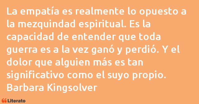 Frases de Barbara Kingsolver