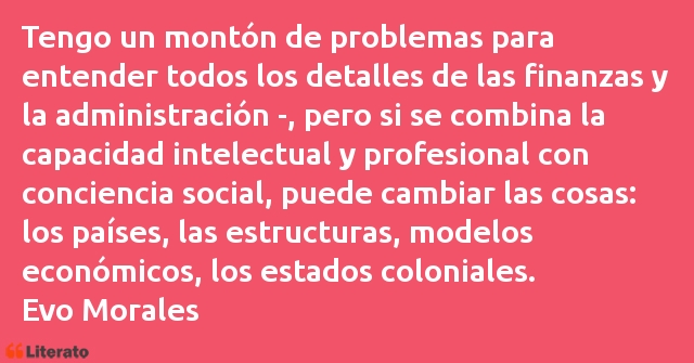 Frases de Evo Morales