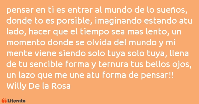 Frases de Willy De la Rosa