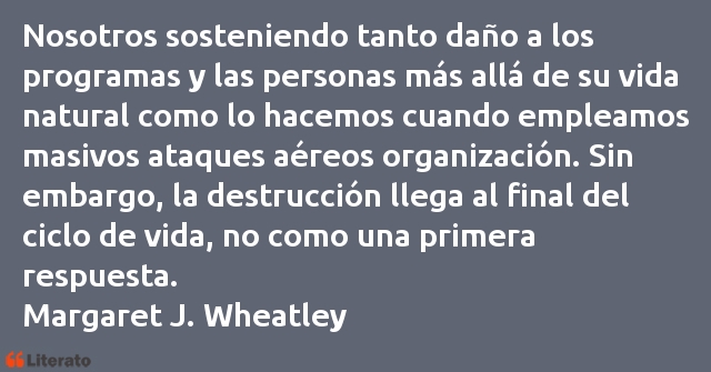 Frases de Margaret J. Wheatley